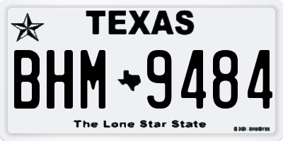 TX license plate BHM9484