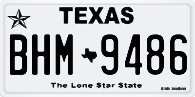 TX license plate BHM9486