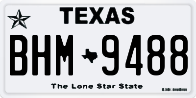 TX license plate BHM9488