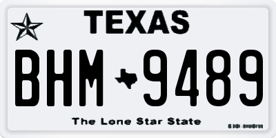 TX license plate BHM9489