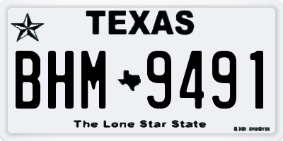 TX license plate BHM9491