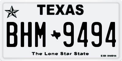 TX license plate BHM9494