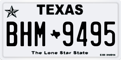 TX license plate BHM9495