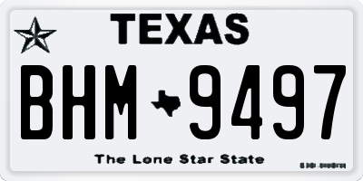 TX license plate BHM9497