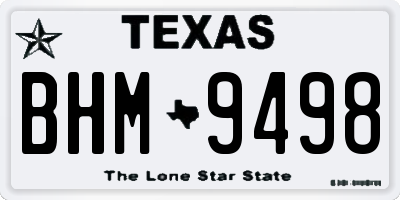 TX license plate BHM9498