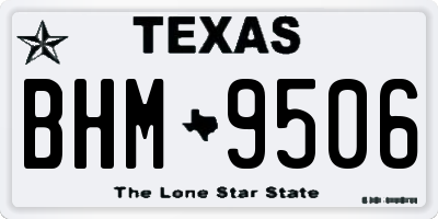 TX license plate BHM9506