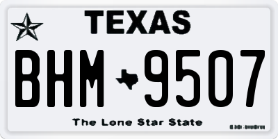 TX license plate BHM9507