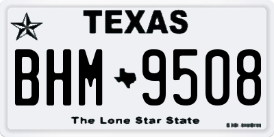 TX license plate BHM9508