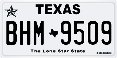 TX license plate BHM9509