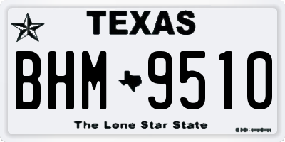 TX license plate BHM9510