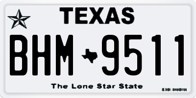 TX license plate BHM9511