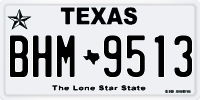 TX license plate BHM9513