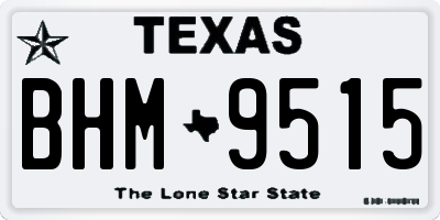 TX license plate BHM9515