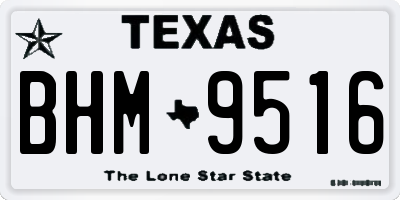 TX license plate BHM9516