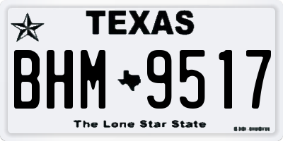 TX license plate BHM9517