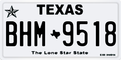 TX license plate BHM9518