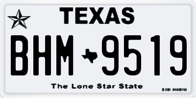 TX license plate BHM9519