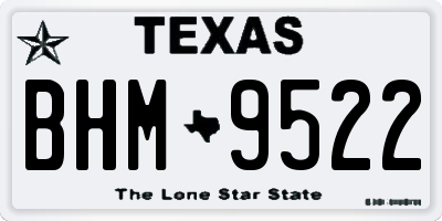 TX license plate BHM9522