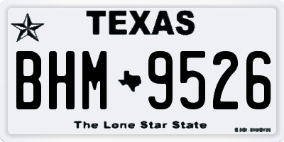 TX license plate BHM9526