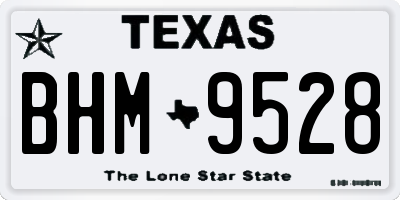 TX license plate BHM9528