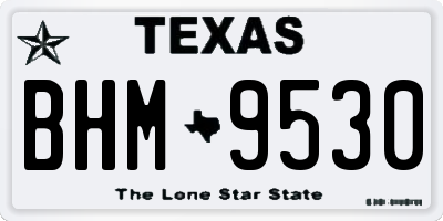 TX license plate BHM9530