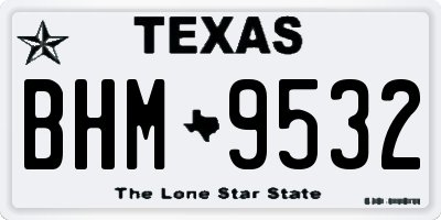 TX license plate BHM9532