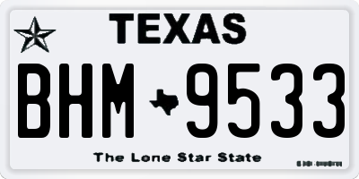 TX license plate BHM9533