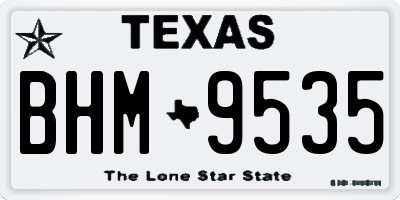 TX license plate BHM9535