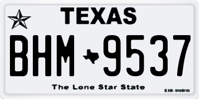 TX license plate BHM9537