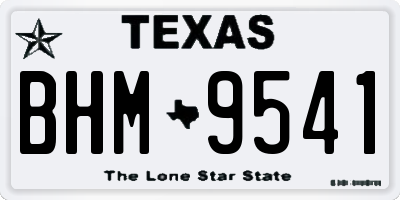 TX license plate BHM9541