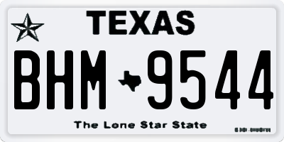 TX license plate BHM9544