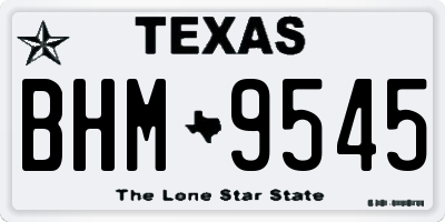 TX license plate BHM9545