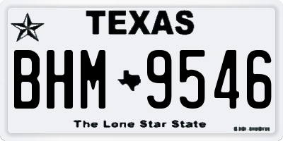 TX license plate BHM9546