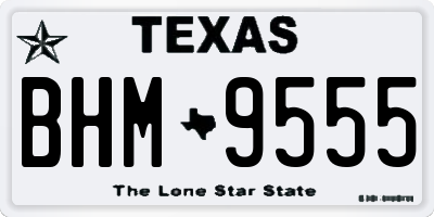 TX license plate BHM9555