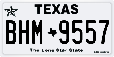 TX license plate BHM9557