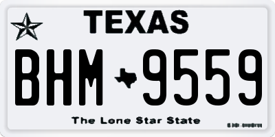 TX license plate BHM9559