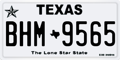 TX license plate BHM9565