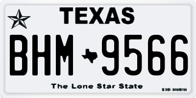 TX license plate BHM9566