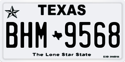 TX license plate BHM9568