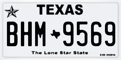 TX license plate BHM9569
