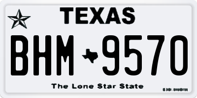 TX license plate BHM9570