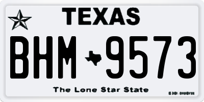 TX license plate BHM9573