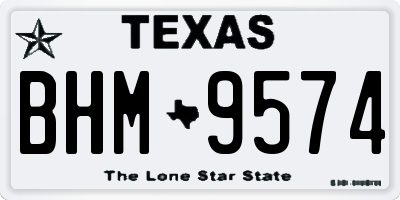TX license plate BHM9574