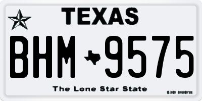 TX license plate BHM9575