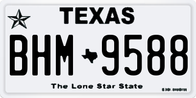 TX license plate BHM9588