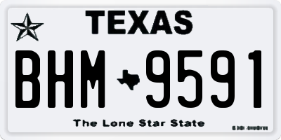 TX license plate BHM9591