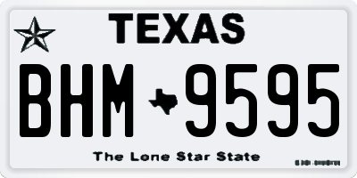 TX license plate BHM9595