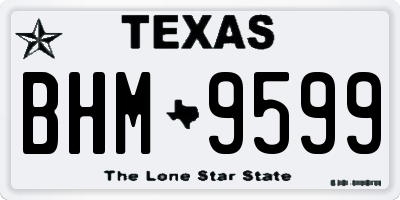 TX license plate BHM9599