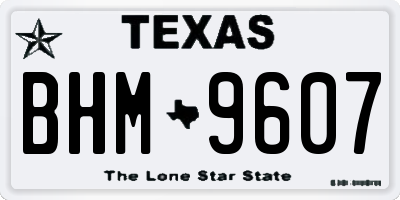 TX license plate BHM9607