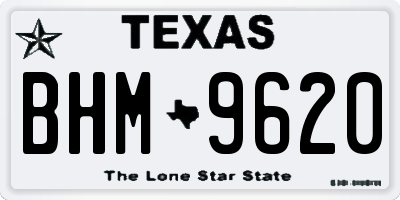 TX license plate BHM9620